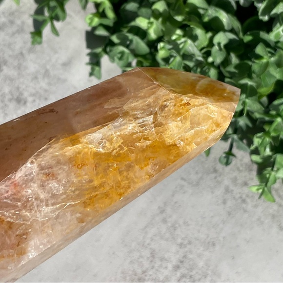 Golden Healer Tower | Yellow Hematoid Quartz Golden Healer Quartz Tower - Picture 13 of 17